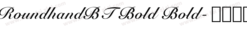 RoundhandBT Bold Bold字体转换